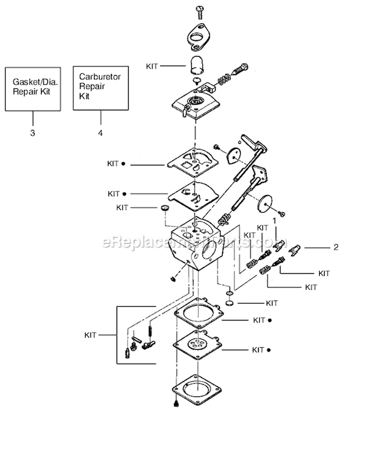 Page A Diagram and Parts List for Type 2 Weed Eater Edger